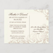 Cattleya Orchid Taupe – 日付ポストカードを保存 案内ポストカード (裏面)