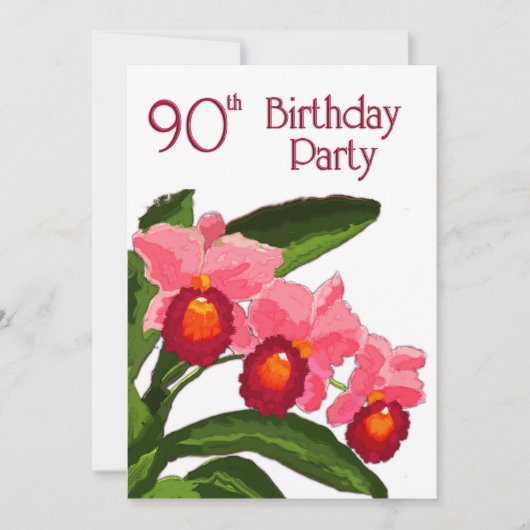 Cattleyasの誕生会90のトリオ 招待状 (正面)