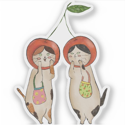 Catty Cherries シール (正面)