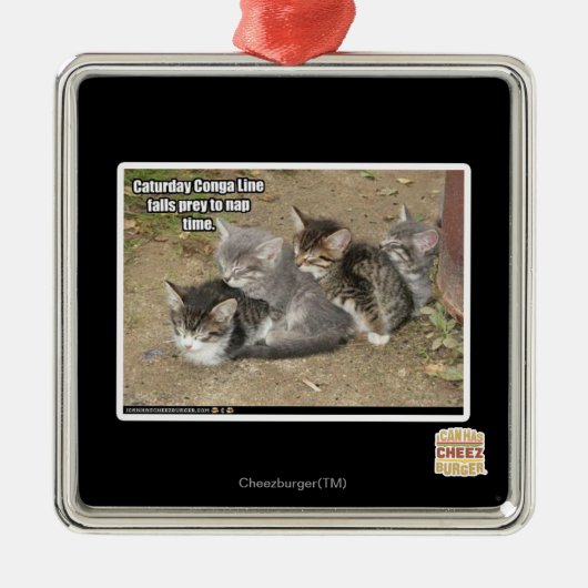 Caturdayのジグザグ行進 メタルオーナメント (正面)