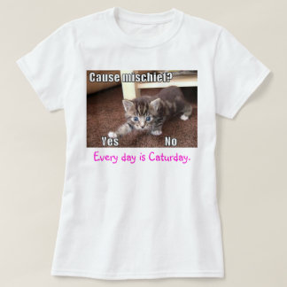 Caturday害 Tシャツ