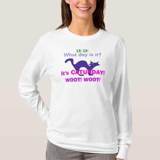 CATURDAY日のフード付きスウェットシャツ Tシャツ (正面)