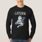 Caturn Cat Owner Outerspace Planets Astronomer Ast Tシャツ (正面)