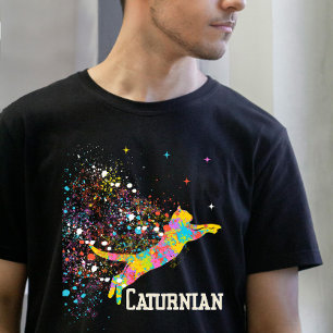 "Caturnian"キャットママパパ動物愛好家 Tシャツ