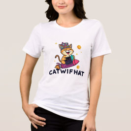 Catwifhat - Catミームコイン トライブレンドＴシャツ