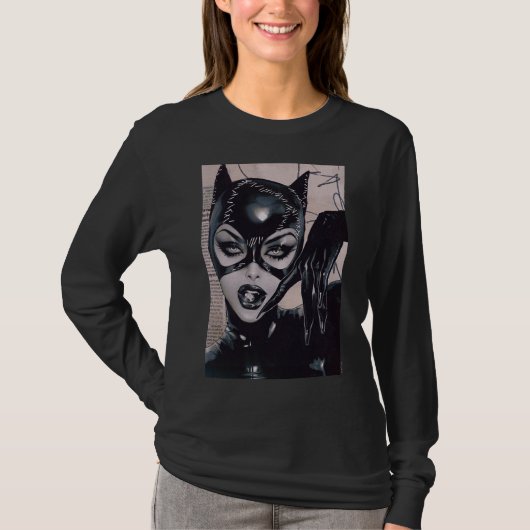 Catwoman #50 Sozomaika Cover Illustration Tシャツ (正面)