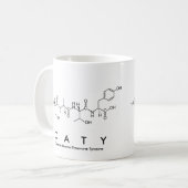 Catyペプチド名mug コーヒーマグカップ (正面左)