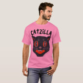 CATZILLAメンズパロおもしろいディ猫Tシャツ Tシャツ (正面フル)