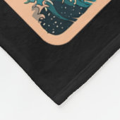 Catzilla 日本の Art Catおもしろいヴィンテージ フリースブランケット (角)