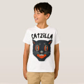 CATZILLA、男おもしろい子の子ネコTシャツ Tシャツ (正面フル)