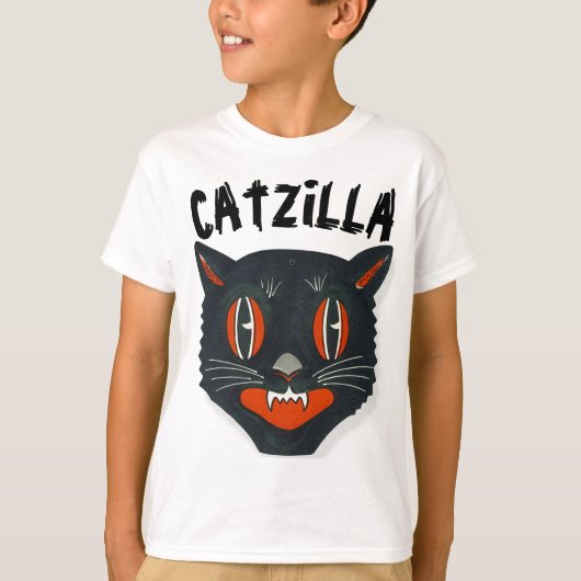 CATZILLA、男おもしろい子の子ネコTシャツ Tシャツ (正面)