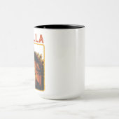 Catzilla Cat Monster Funny Japanese Parody Women M マグカップ (中央)