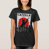 Catzilla Funny Cat Shirt, Funny Cat T-shirt, Cat L Tシャツ (正面)