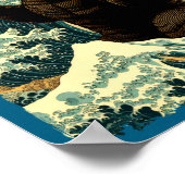 Catzilla Funny Japanese Style  ポスター (角)