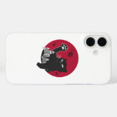 Catzilla - Giant Black Cat Parody with City Case-Mate iPhoneケース (裏面 (横))