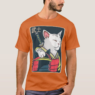 Catzilla - Japanese Cat Art - Katana Sword - Anime Tシャツ