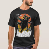 Catzilla Japanese Fire Cat Kaiju Art Tシャツ (正面)