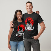 Catzilla Japanese Sunset fighting helicopter funny Tシャツ (ユニセックス)