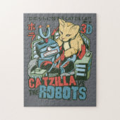 Catzilla Vsロボット ジグソーパズル (縦)
