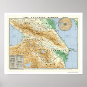 Caucasus Region Map 1994 ポスター (正面)