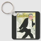 Caudieux by Toulouse Laurec,ヴィンテージアールヌーボー キーホルダー (正面)