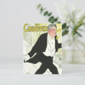 Caudieux by Toulouse Laurec,ヴィンテージアールヌーボー ポストカード (スタンド正面)