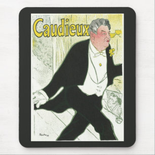 Caudieux by Toulouse Laurec,ヴィンテージアールヌーボー マウスパッド