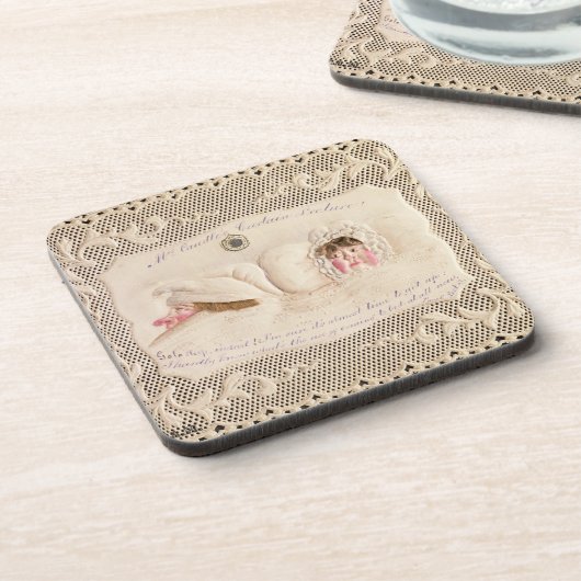 Caudle's夫人のカーテン講議、ビクトリアンなカードからの コースター (左側)