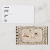 Caudle's夫人のカーテン講議、ビクトリアンなカードからの 名刺 (正面/裏面)