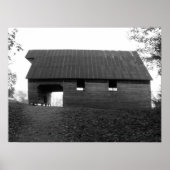 Caughoron Barn, Cades Cove, b&w ポスター (正面)