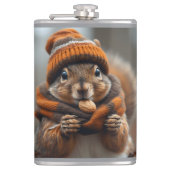 Caught snacking again - Squirrel Ai image フラスク (正面)