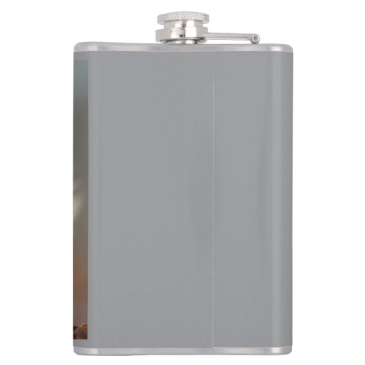 Caught snacking again - Squirrel Ai image フラスク (裏面)