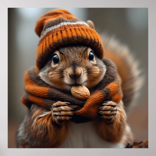 Caught snacking again - Squirrel Ai image ポスター (正面)