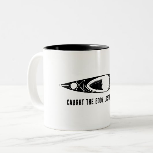 Caught The Eddy Lost The Plot Kayak ツートーンマグカップ (正面左)
