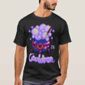 Cauldron Heksenketel Halloween pixelart, Pixel Art Tシャツ (正面)