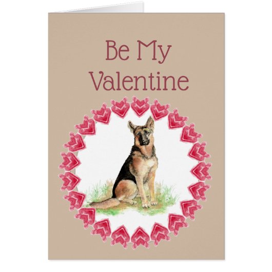 Cause I Woof Love You German Shepherd Valentine (正面)
