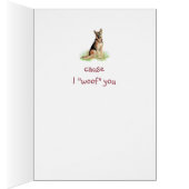 Cause I Woof Love You German Shepherd Valentine (内側 (右))