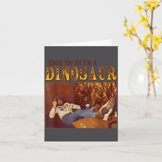 Cause You See I'm A Dinosaur  カード (黄色い花)