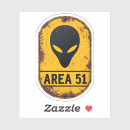Caution Alien Zone – AREA 51 Sci-Fi Wall Art  シール