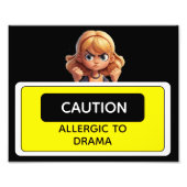 Caution Allergic to Drama フォトプリント (正面)