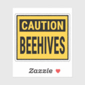 Caution Beehives  シール (シート)