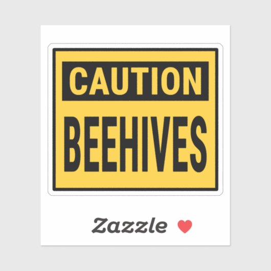 Caution Beehives  シール (シート)