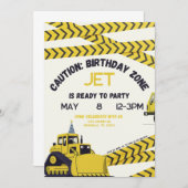 Caution: Birthday Zone Invitation 招待状 (正面/裏面)