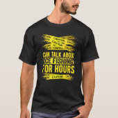 Caution Can Talk About Ice Fishing For Hours   Tシャツ (正面)
