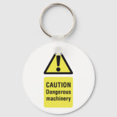 Caution Dangerous Machinery Sign キーホルダー (裏面)