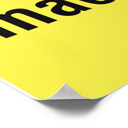 Caution Dangerous Machinery Sign ポスター (角)