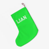 Caution! Dear Santa  スモールクリスマスストッキング (裏面 (吊り時))