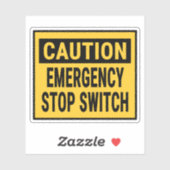 Caution Emergency Stop Switch シール (シート)
