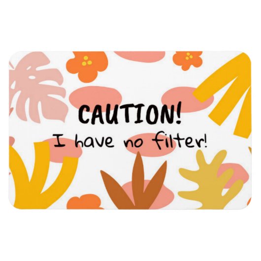 Caution Flexible Photo Magnet マグネット (横)