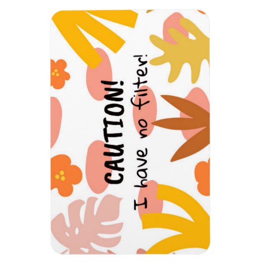 Caution Flexible Photo Magnet マグネット (縦)